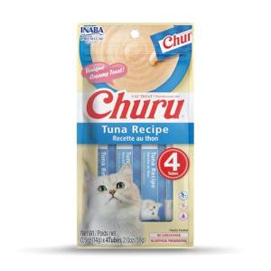 INABA Churu Tuna Cat Treats, Creamy Purée 4-Pack