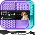 Lesipee 2-Pack Licking Mats for Dogs and Cats