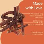 Purposeful Pup Bully Stick Dog Treats - 10 Pack