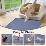 Extra Large Waterproof Cat Litter Mat, Grey