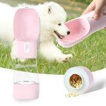 Multi-Function Portable Dog Water Bottle - Pink