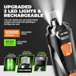 Quiet Dog Nail Grinder with LED Lights and 2 Speeds