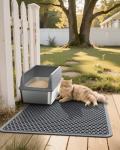 Cat Litter Trapping Mat - Easy Clean, Waterproof