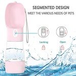 Multi-Function Portable Dog Water Bottle - Pink