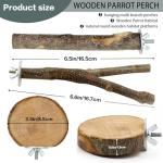 8 PCS Natural Bird Perch Set for Small Birds
