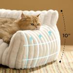 Cute Fluffy Cat Couch with Washable Cover