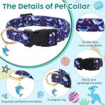 2 Pack Adjustable Dog Collars with Animal Charms