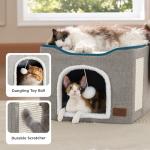 Cozy Large Cat Cave Bed for Indoor Cats