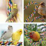Bird Bungee Climbing Swing - Colorful Parakeet Rope Perch (23.6 Inches)