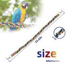 Bird Bungee Climbing Swing - Colorful Parakeet Rope Perch (23.6 Inches)