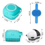 3-Pack Dog Bath Brush Set for Grooming