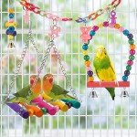 Colorful Bird Toys for Parakeets and Lovebirds