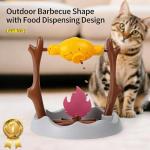 Cat BBQ Treat Dispensing Toy and Feeder