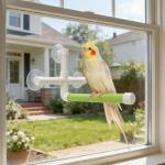 Bird Shower Perch with Suction Cup for Windows