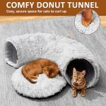 Plush Cat Tunnel and Cozy Bed for Indoor Fun