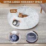 Plush Cat Tunnel and Cozy Bed for Indoor Fun