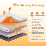 WanpeeGoo Self-Warming Cat Bed with Washable Cover