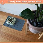 Zenify Large Dog Bowl Slow Feeder - Light Green
