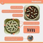 Zenify Large Dog Bowl Slow Feeder - Light Green