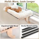 Valigogo Soft Cat Window Perch with Cushion