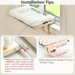 Valigogo Soft Cat Window Perch with Cushion