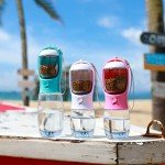 Portable Dog Water Bottle with Food Container