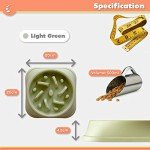 Zenify Large Dog Bowl Slow Feeder - Light Green