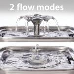 Veken Stainless Steel Cat and Dog Water Fountain