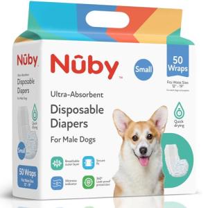 Nuby Pets Male Dog Wraps, Absorbent & Leak-Resistant