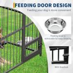 Outdoor Dog Kennel with Roof and Waterproof Cover