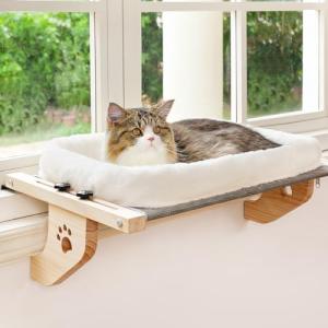 Sturdy Cat Window Perch with Cushion Bed