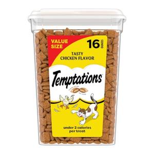 TEMPTATIONS Cat Treats - Crunchy & Soft Tub