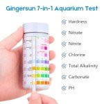 Gingersun 7-in-1 Aquarium Test Strips Pack