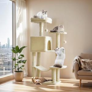 44 Inch Cat Tree Tower with Scratching Posts