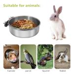 Stainless Steel Bird Feeding Dish Cups (2 Pack)