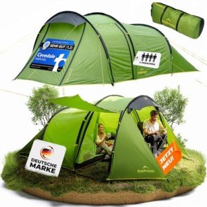 Trailvista® 4-Personen Wasserdichtes Tunnelzelt für Festivals