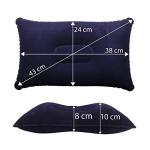 2 x Blaue Aufblasbare Campingkissen aus Weichem Material