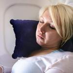 2 x Blaue Aufblasbare Campingkissen aus Weichem Material