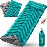 Selbstaufblasende Isomatte mit Kissen für Camping