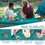 Selbstaufblasende Isomatte mit Kissen für Camping