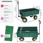 Grüner Klappbarer Bollerwagen für Festival & Garten
