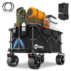 Sekey XXL Plus Faltbarer Bollerwagen mit Bremsen