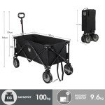 TIMBER RIDGE XXL Faltbarer Camping-Wagen mit Getränkehalter