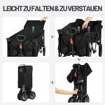 TIMBER RIDGE XXL Faltbarer Camping-Wagen mit Getränkehalter