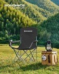 SONGMICS 2er Set Campingstuhl mit Getränkehalter