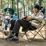 EVER ADVANCED Faltbarer Luxus Campingstuhl für dicke Belastung