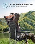 SONGMICS 2er Set Campingstuhl mit Getränkehalter