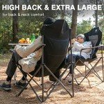 EVER ADVANCED Faltbarer Luxus Campingstuhl für dicke Belastung
