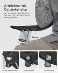 SONGMICS 2er Set Campingstuhl mit Getränkehalter