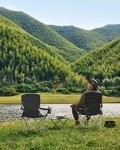 SONGMICS 2er Set Campingstuhl mit Getränkehalter